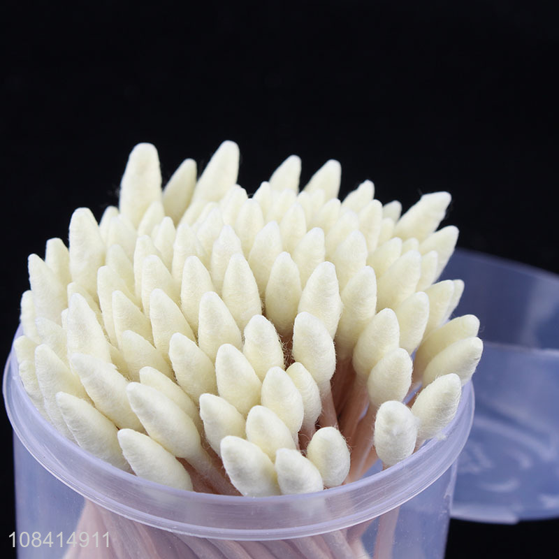 Good quality 200 pieces eco-friendly double tipped bamboo stick cotton swabs
