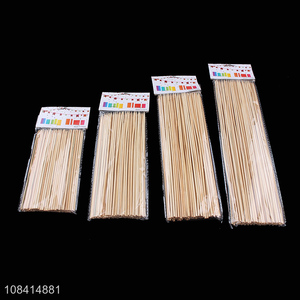 Wholesale 50 pieces disposable bamboo barbecue skewers bamboo bbq sticks