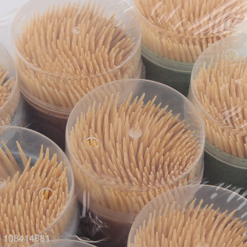 Good quality 200 pieces disposable bamboo toothpicks for appetizer fruit