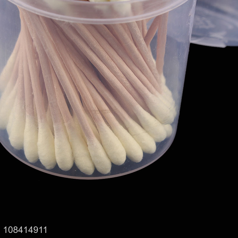 Good quality 200 pieces eco-friendly double tipped bamboo stick cotton swabs