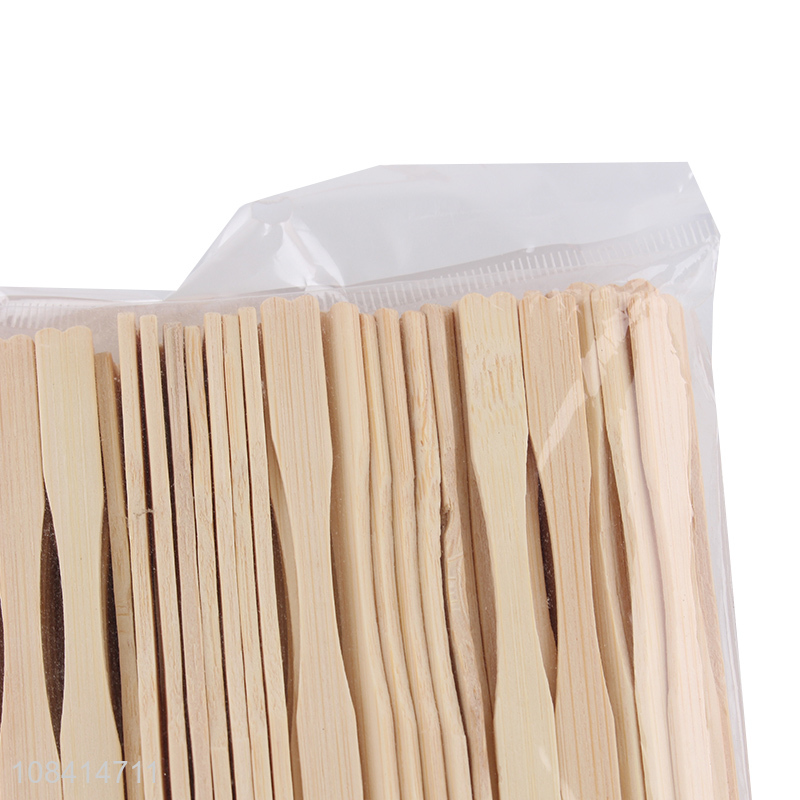 China wholesale 80 pieces disposable biodegradable natural bamboo fruit picks
