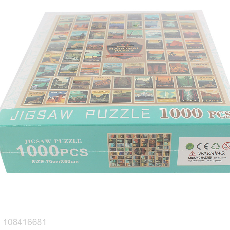 Yiwu direct sale 1000 piece paper puzzles educational toys