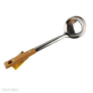 Hot sale stainless steel soup ladle cooking ladle with plastic handle