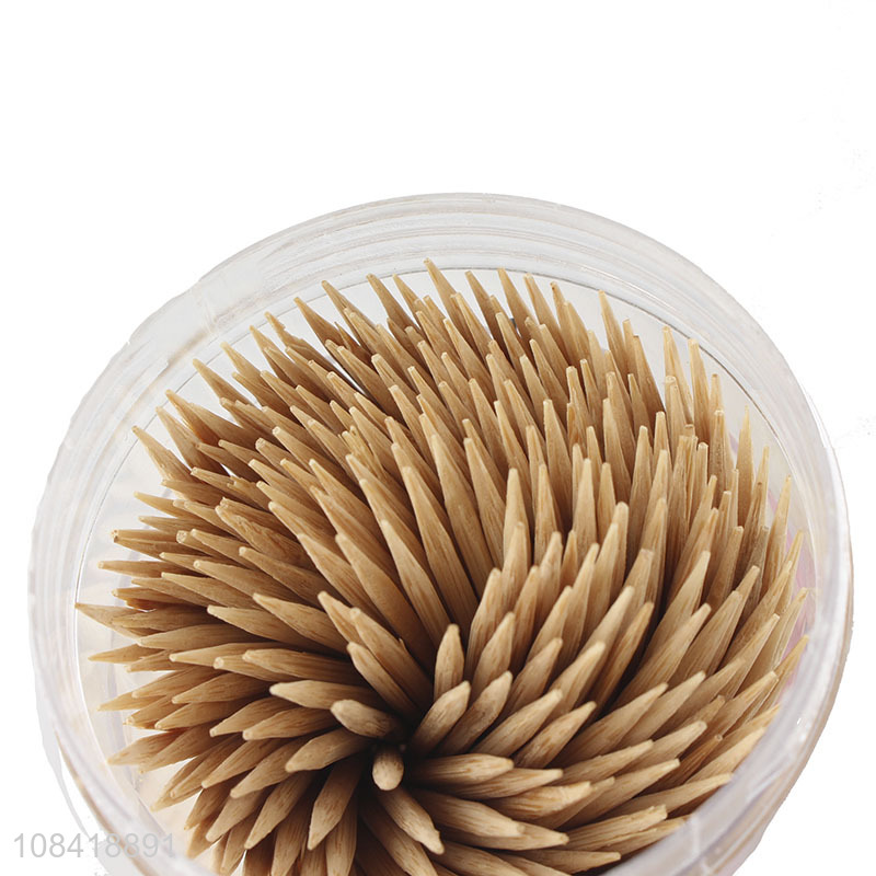 Hot sale household natural bamboo toothpicks with toothpick holder