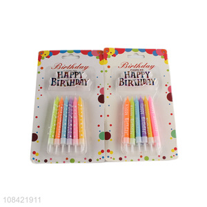 Factory wholesale color printed birthday candles for party