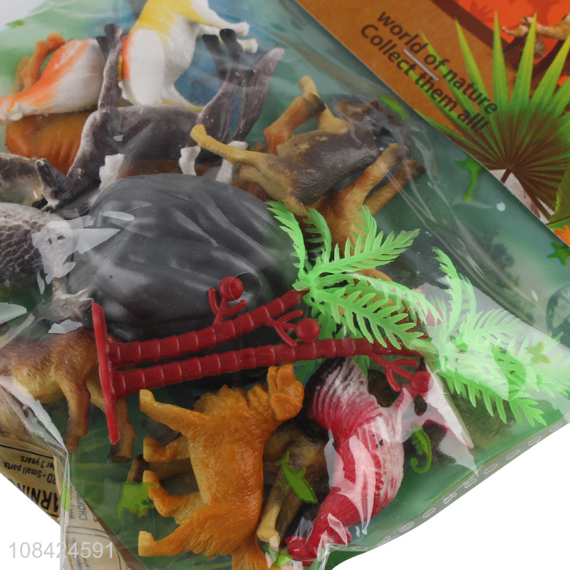 Hot sale eco-friendly soft plastic animal toys set