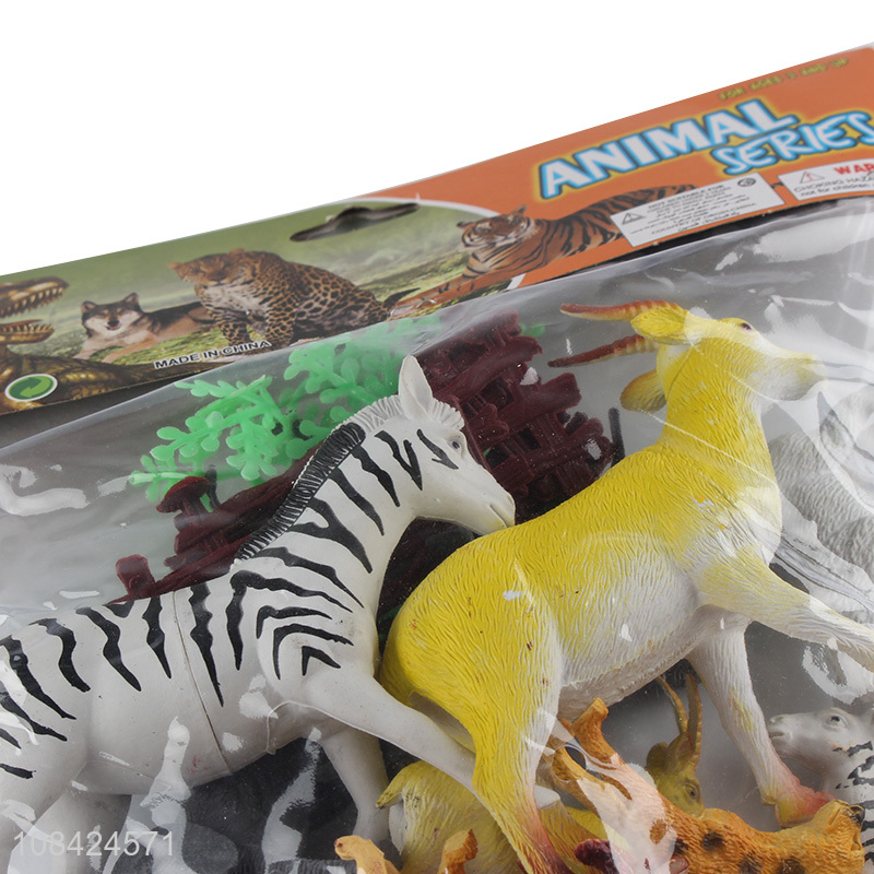 Yiwu direct sale kids toys soft animal model toys set