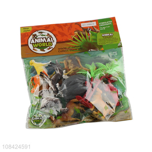 Hot sale eco-friendly soft plastic animal toys set