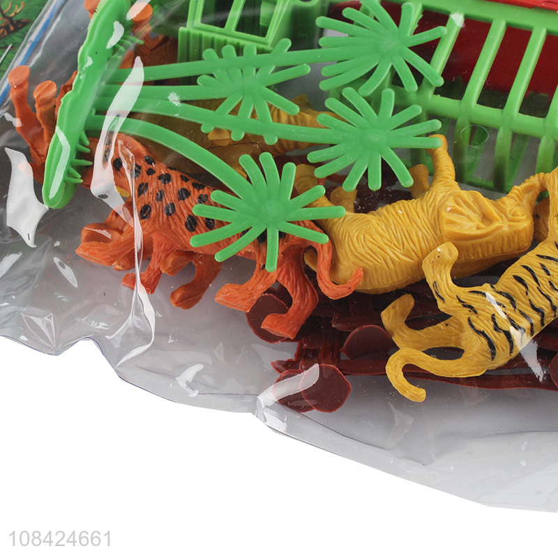 Hot selling wild animal model toys set kids brain toys