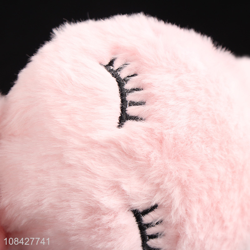 Hot sale pink plush earmuffs girls cute bunny earmuffs