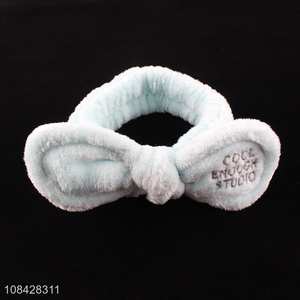 China supplier flannel knotted letter hairband for girls