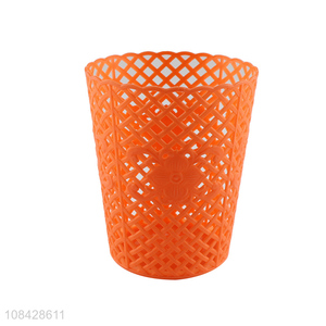 Good quality hollowed-out plastic waste bin trendy trash can
