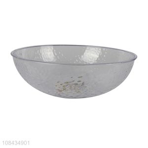 China imports transparent plastic salad bowl household reusable plastic bowl