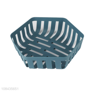 Hot selling European style plastic fruit vegetable drain basket storage basket
