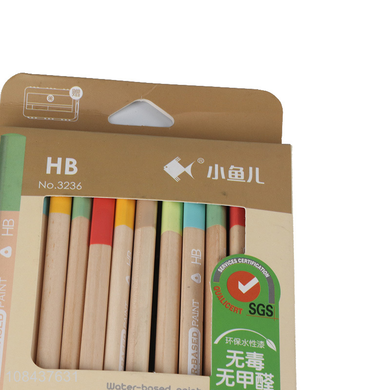 Most popular 12pieces eco-friendly triangular pencils set
