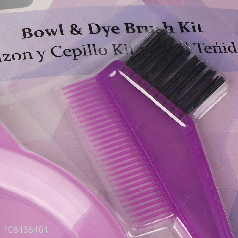 Wholesale 2pcs hair dyeing tool kit hair dryeing brush and mixing bowl set