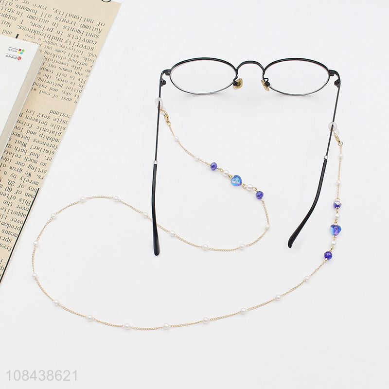 Low price wholesale fashion pearl glasses chain