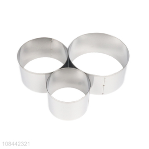 Hot products 3pcs round stainless steel cake moulds
