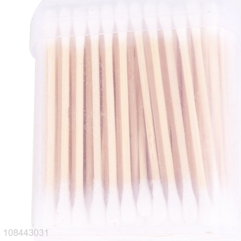 Custom logo 150pcs disposable cotton swabs for cosmetic purpose & ears