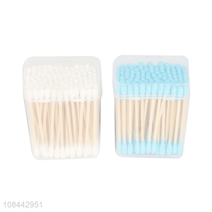 New arrival 100pcs multi-use natural wooden stick cotton swabs cotton buds