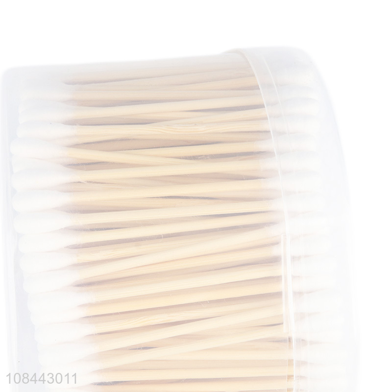Popular product 400pcs biodegradable wooden stick cotton swabs for ears