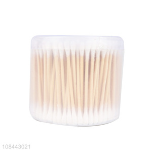 Hot sale 300pcs multi-use strong wooden stick cotton swabs cotton buds