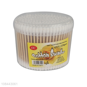 Yiwu market 220pcs disposable cotton swabs cotton buds for personal care