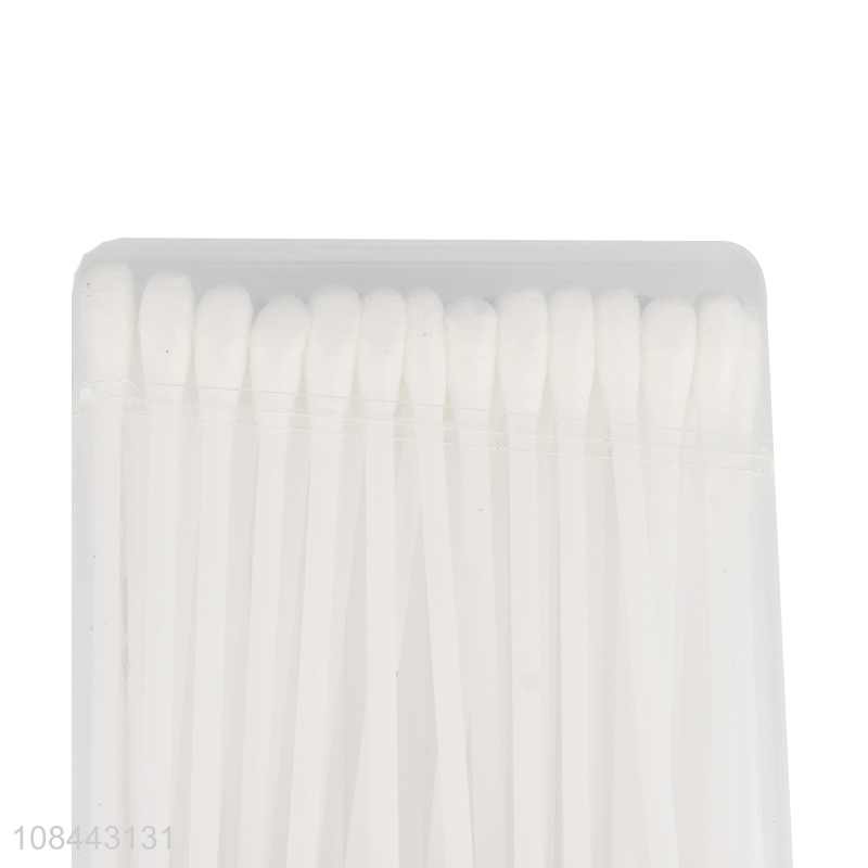 Custom logo 200pcs eco-friendly wooden stick cotton swabs for ear cleaning