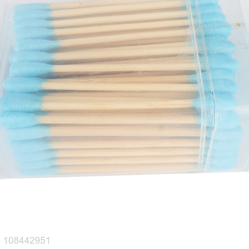 New arrival 100pcs multi-use natural wooden stick cotton swabs cotton buds