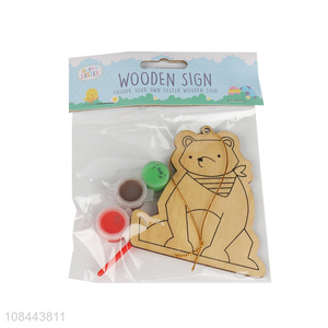 Best selling wooden sign creative DIY coloring hangings