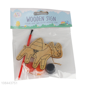 Online supply wooden cartoon animal sign party hangings