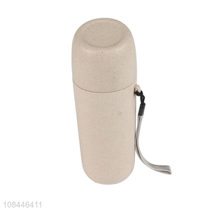 Hot selling portable eco-friendly biodegradable wheat straw fiber water bottle