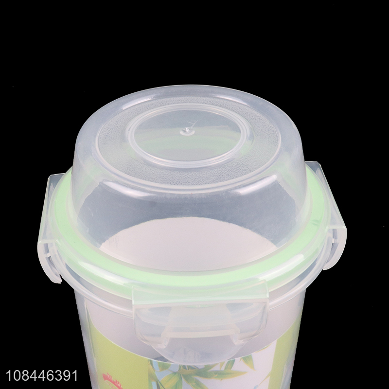 Good quality round refrigerator food container plastic airtight food storage box