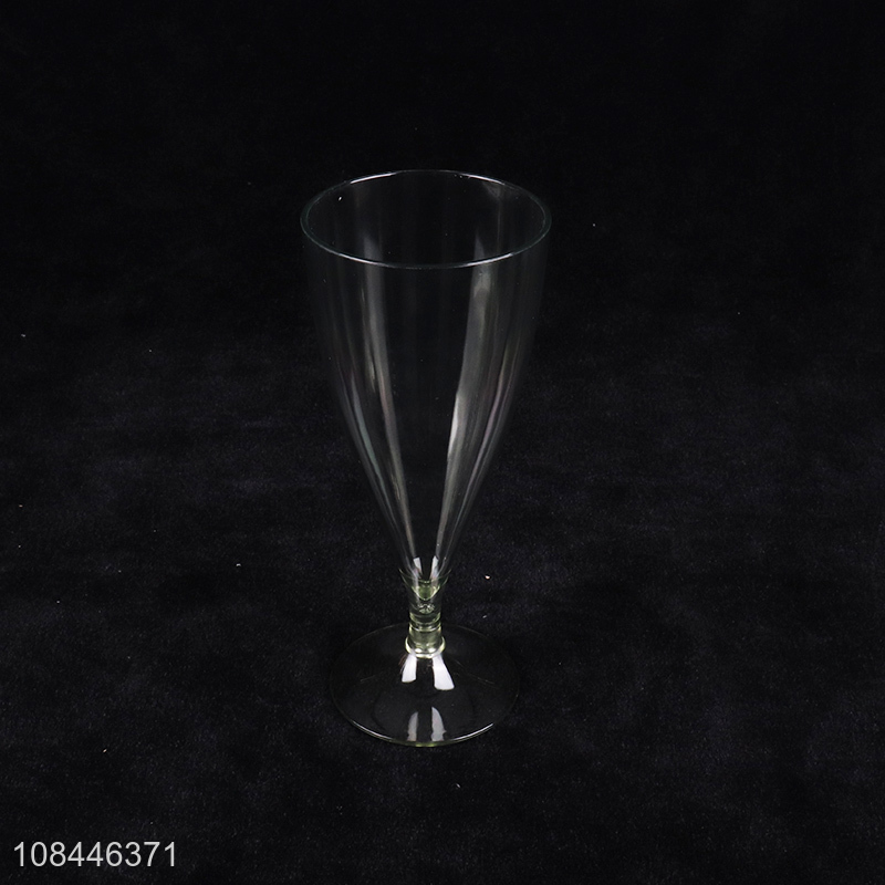 Wholesale 5pcs plastic champagne cup set portable reusable assembled wine glass set
