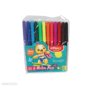 Factory price 12 pieces water color pens coloring pens kids gift