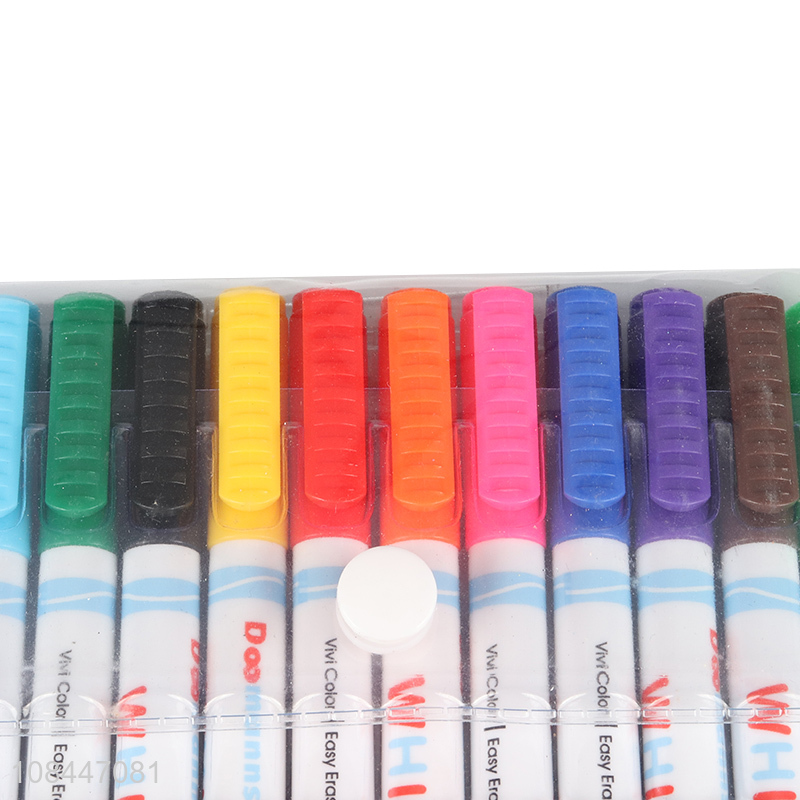Factory supply dry ease smooth writing erasable whiteboard markers