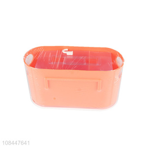 Top selling plastic orange storage box with handle