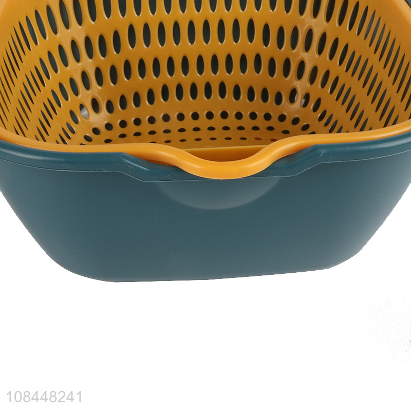 China wholesale plastic drain basket kitchen vegetable basket