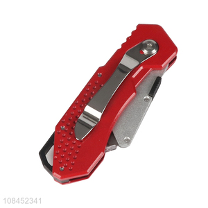 Hot selling folding zinc alloy utility knife with stainless steel blade