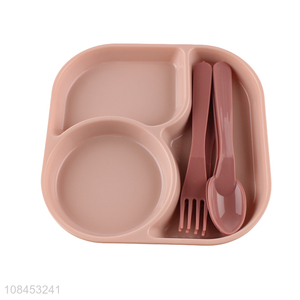 Low price home plastic dinner plate children tableware set