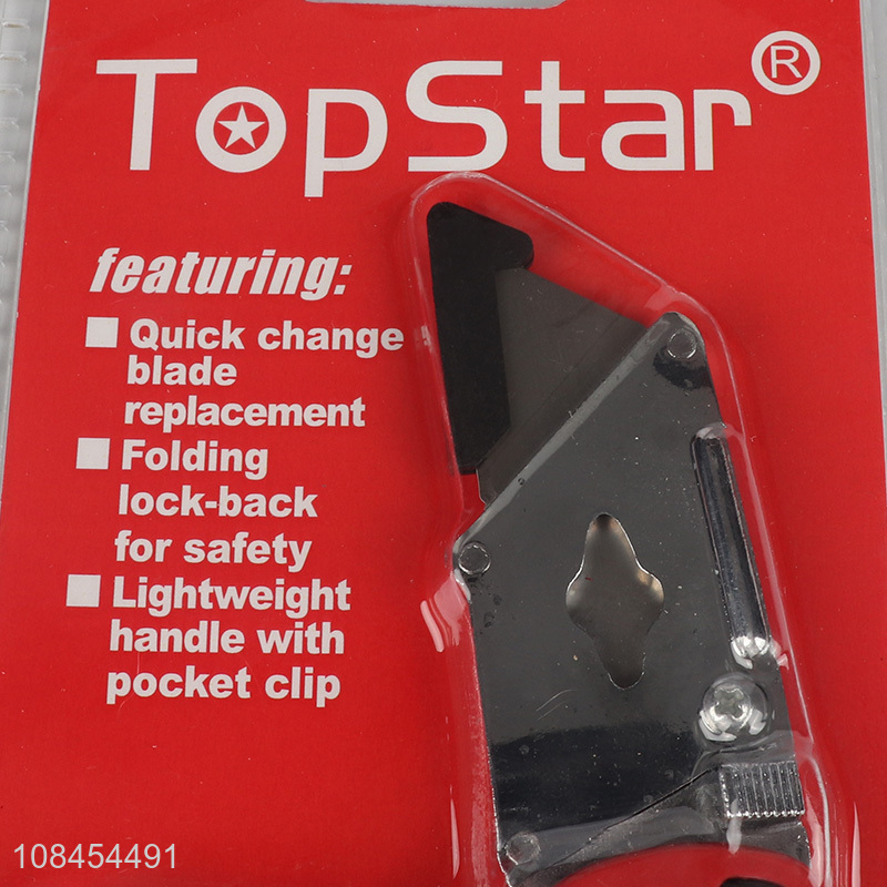 Popular product metal folding lock-back utility knife box cutters