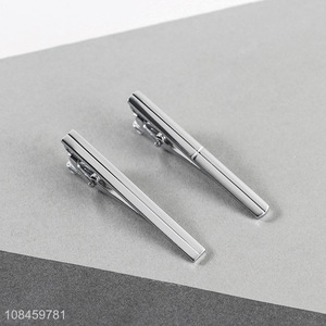 Hot products silver simple tie clips men fashion tie bar