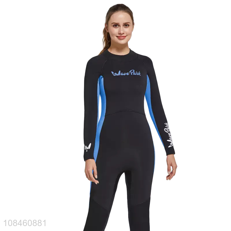 China imports 5mm neoprene women long sleeved wetsuit for diving surfing swimming