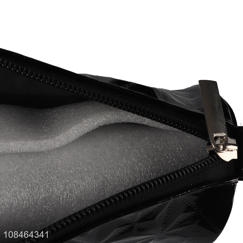 Hot selling black PVC pencil bag stationary storage bag