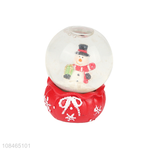Hot selling mini Christmas snow globe resin craft holiday gifts