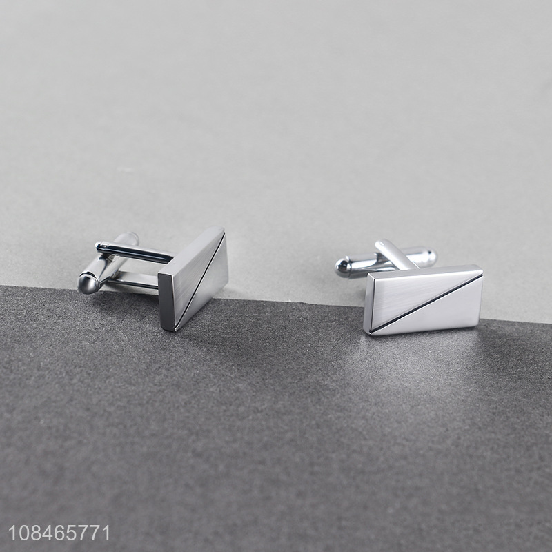 Hot products silver copper business suit cufflinks