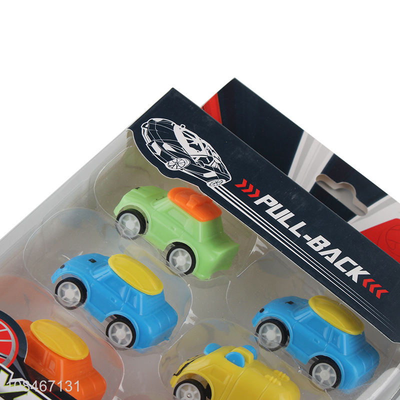 Top selling 6pieces funny pull-back car racing vehicle toys