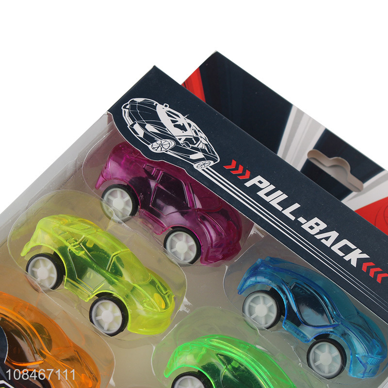 Yiwu market transparent pull-back car vehicle toys wholesale
