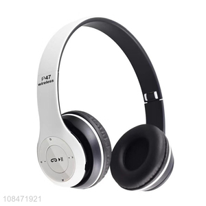 High quality 5.0 wireless bluetooth headset foldable stereo music headset