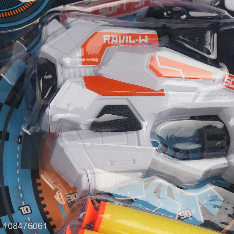 New products kids toy guns plastic shell soft bullet toy gun set
